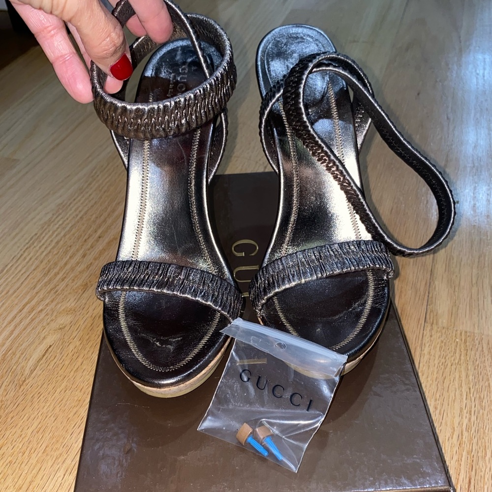 Gucci shoes with cork heel - used once.